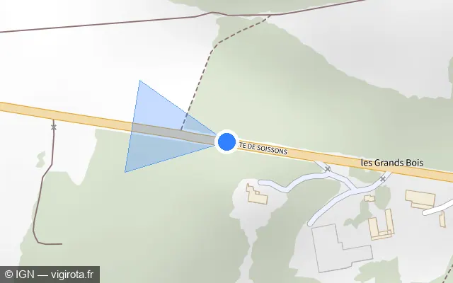 Vue plan de l'emplacement du radar fixe à Ville-Savoye sur N 31 / E 46