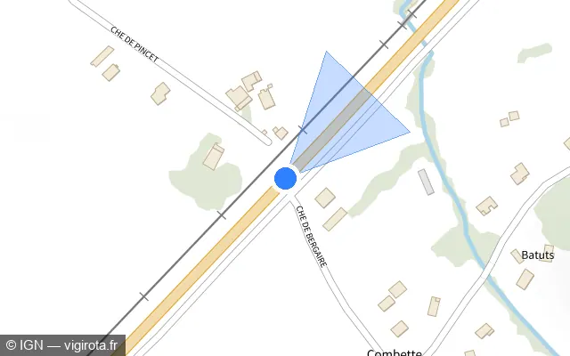 Vue plan de l'emplacement du radar fixe à Réalville sur D 820