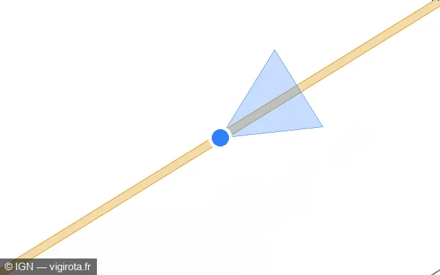 Vue plan de l'emplacement du radar fixe à Neuvy-Pailloux sur N 151