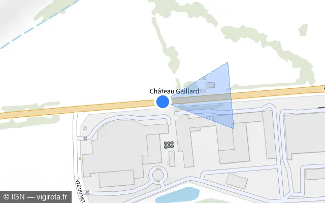 Vue plan de l'emplacement du radar fixe à Coulans-sur-Gée sur Route Départementale 357 / D 357