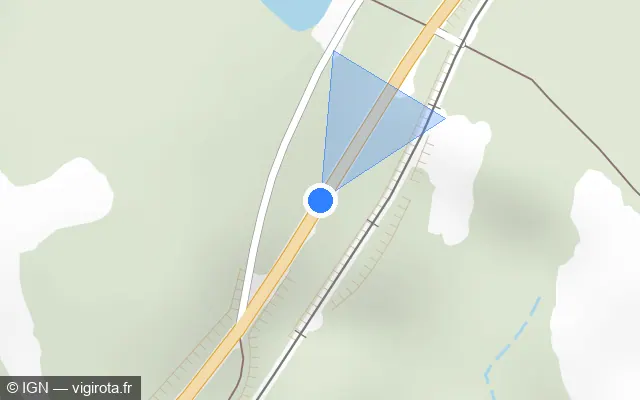 Vue plan de l'emplacement du radar fixe à Rosiers-d'Égletons sur Route Départementale 1089 / D 1089