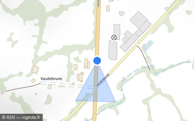Vue plan de l'emplacement du radar fixe à Saint-André-de-Messei sur D 18