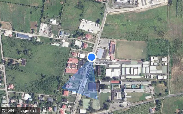 Vue satellite de l'emplacement du radar tourelle à Morne-à-l'Eau sur Boulevard Toussaint Louverture / N 6