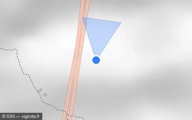 Vue plan de l'emplacement du radar fixe à Fourneaux sur N 543 / E 70 / Tunnel Routier du Fréjus