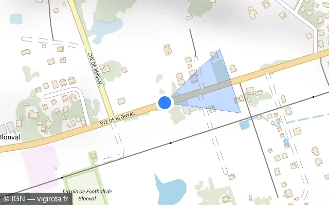 Vue plan de l'emplacement du radar tourelle à Saint-François sur N 4