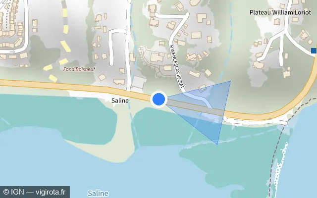 Vue plan de l'emplacement du radar tourelle à Le Gosier sur Boulevard de la Criée / N 4