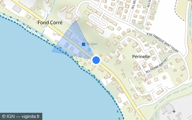 Vue plan de l'emplacement du radar tourelle à Saint-Pierre sur Route de Fond Corré / D 10