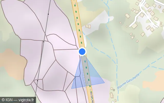 Vue plan de l'emplacement du radar tourelle à Le Robert sur Avenue de l'Agriculture / N 1