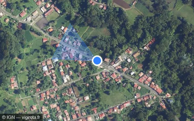Vue satellite de l'emplacement du radar tourelle à Le Morne-Rouge sur Avenue du Général de Gaulle / N 3