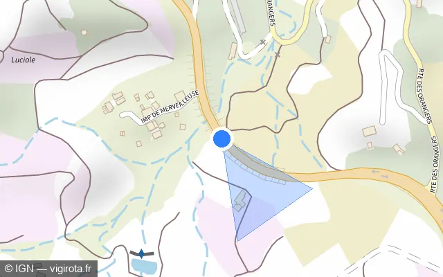 Vue plan de l'emplacement du radar tourelle à La Trinité sur Route Nationale 1 / N 1