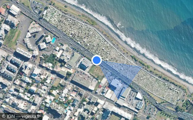 Vue satellite de l'emplacement du radar tourelle à Saint-Denis sur Boulevard Lancastel / N 2