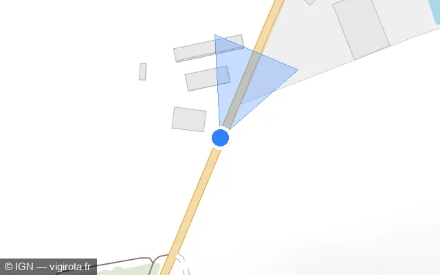 Vue plan de l'emplacement du radar tourelle à Leffincourt sur D 977