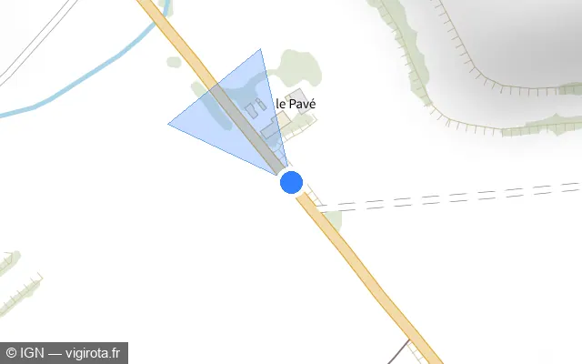 Vue plan de l'emplacement du radar tourelle à Remaucourt sur D 946