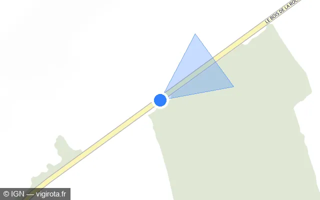 Vue plan de l'emplacement du radar tourelle à Sainte-Marie-d'Attez sur D 51