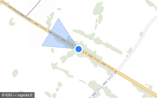 Vue plan de l'emplacement du radar tourelle à La Châtre sur D 943