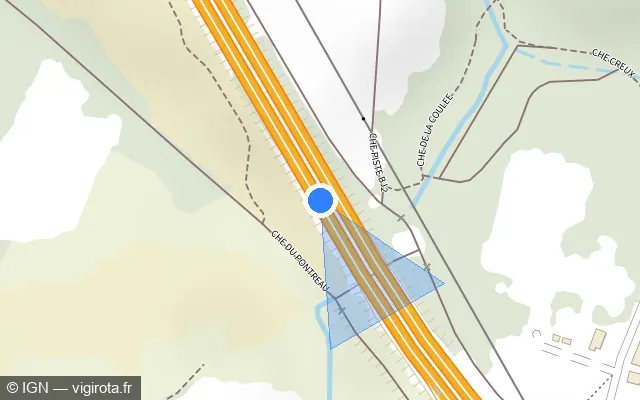 Vue plan de l'emplacement du radar tourelle à Saint-Herblain sur N 844 / E 03 / Périphérique Extérieur