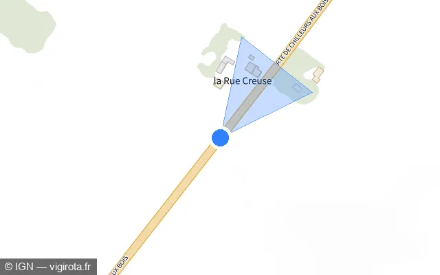 Vue plan de l'emplacement du radar tourelle à Loury sur Route de Chilleurs-aux-Bois / D 2152