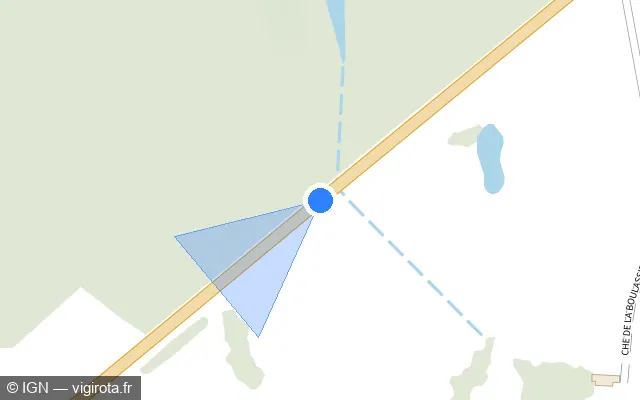 Vue plan de l'emplacement du radar tourelle à Sury-aux-Bois sur D 2060