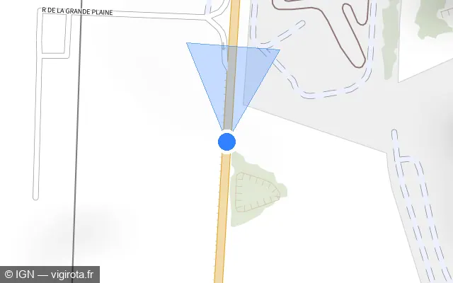 Vue plan de l'emplacement du radar tourelle à Marly-la-Ville sur D 317