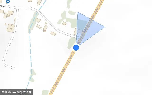 Vue plan de l'emplacement du radar tourelle à Servigney sur N 57 / E 23