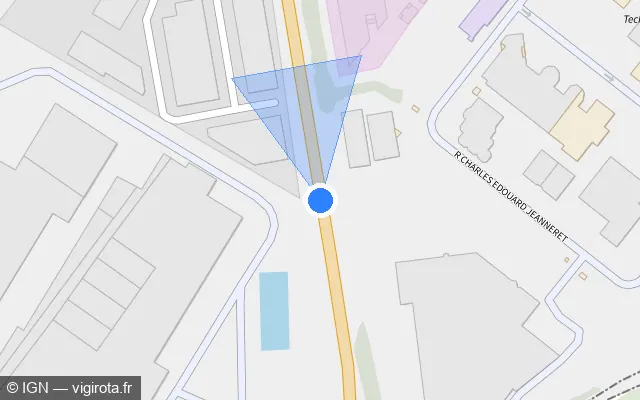 Vue plan de l'emplacement du radar tourelle à Carrières-sous-Poissy sur Avenue de Pontoise / D 30