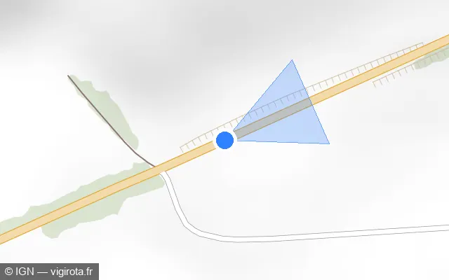 Vue plan de l'emplacement du radar tourelle à Ribemont-sur-Ancre sur D 929