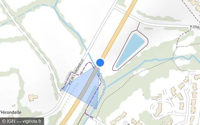Vue plan de l'emplacement du radar tourelle à La Roche-sur-Yon sur D 160