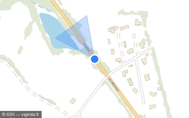 Vue plan de l'emplacement du radar tourelle à Bellevigny sur D 937