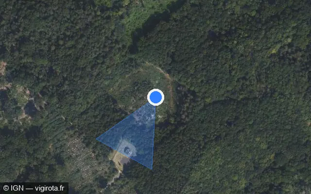 Vue satellite de l'emplacement du radar fixe à Bougival sur A 86 / Duplex A86
