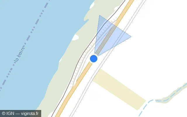 Vue plan de l'emplacement du radar tourelle à Blois sur D 751