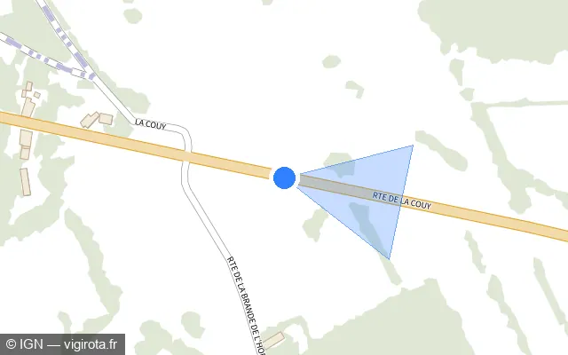 Vue plan de l'emplacement du radar tourelle à Morlac sur Route de la Couy / D 925