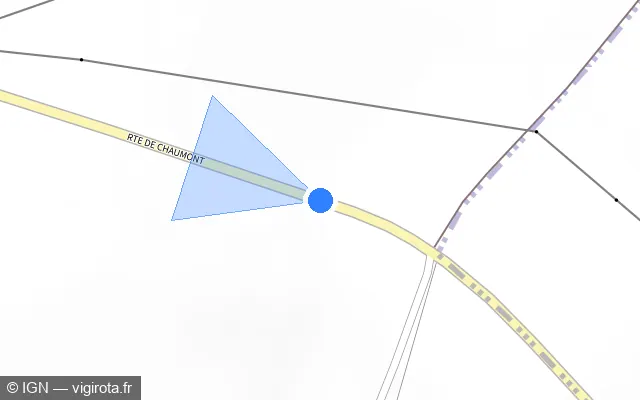 Vue plan de l'emplacement du radar tourelle à Trie-la-Ville sur D 923