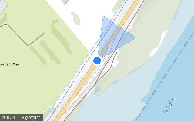 Vue plan de l'emplacement du radar tourelle à Chailles sur D 952