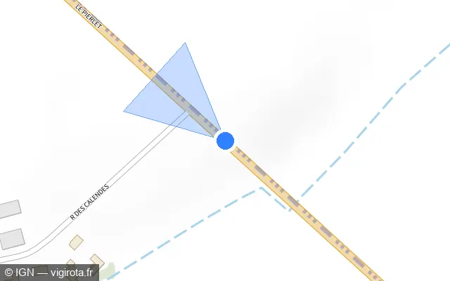Vue plan de l'emplacement du radar tourelle à Beaurains-lès-Noyon sur D 934