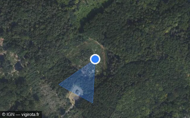 Vue satellite de l'emplacement du radar fixe à Bougival sur A 86 / Duplex A86