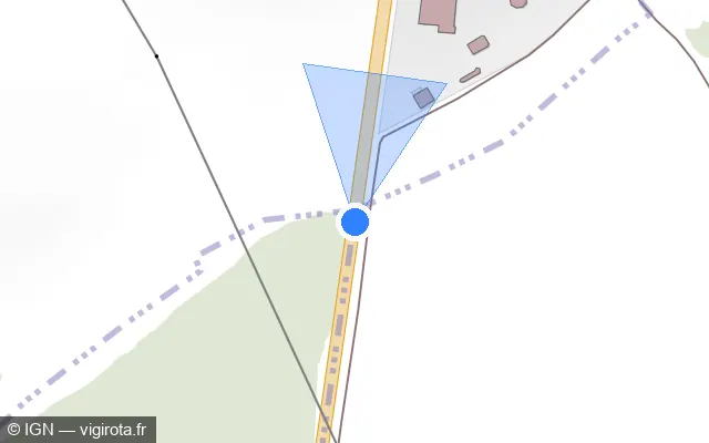 Vue plan de l'emplacement du radar tourelle à Averdon sur Route de Blois à Chateaudun / D 924