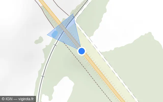 Vue plan de l'emplacement du radar tourelle à Bourogne sur N 19 / E 27