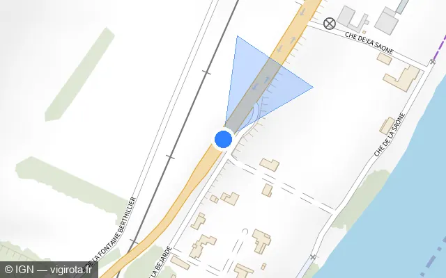 Vue plan de l'emplacement du radar tourelle à Saint-Martin-Belle-Roche sur D 906