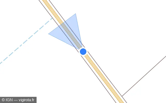 Vue plan de l'emplacement du radar tourelle à Beaumont-sur-Vesle sur D 944