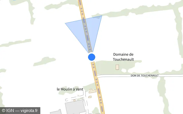 Vue plan de l'emplacement du radar tourelle à Saint-Germain-du-Pinel sur D 178