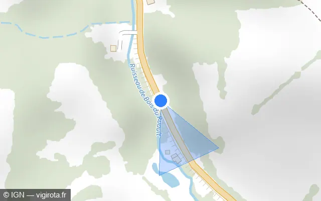 Vue plan de l'emplacement du radar tourelle à Marmagne sur Route du Bois Ruault / D 680