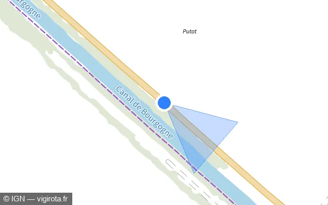 Vue plan de l'emplacement du radar tourelle à Percey sur D 905