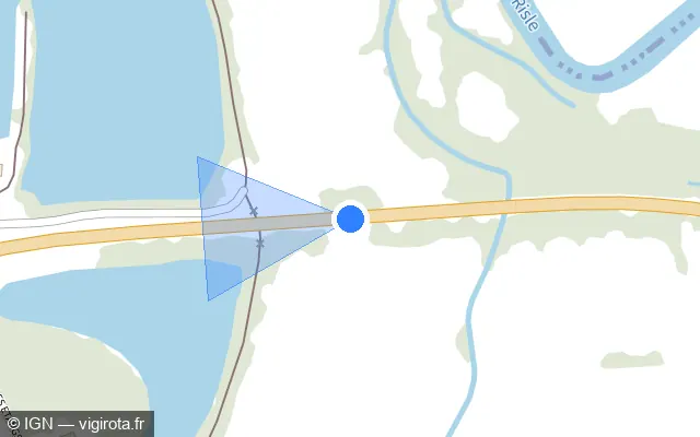 Vue plan de l'emplacement du radar tourelle à Nassandres sur Risle sur D 613