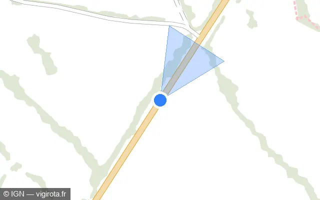 Vue plan de l'emplacement du radar tourelle à Pré-en-Pail-Saint-Samson sur N 12
