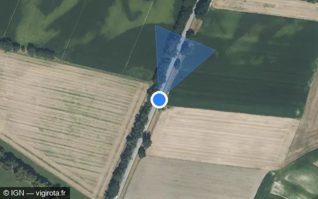 Vue satellite de l'emplacement du radar tourelle à Plobsheim sur M 468
