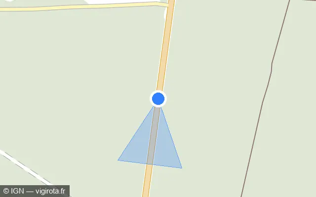 Vue plan de l'emplacement du radar tourelle à Chéu sur N 77