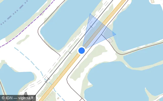 Vue plan de l'emplacement du radar tourelle à Kœnigsmacker sur D 654