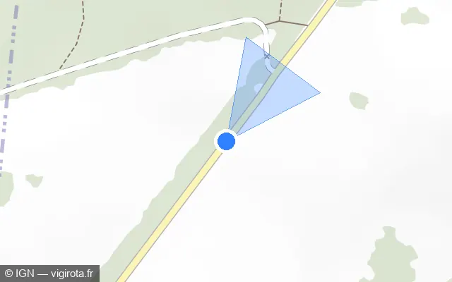 Vue plan de l'emplacement du radar tourelle à Gurgy sur Route d'Auxerre / D 84