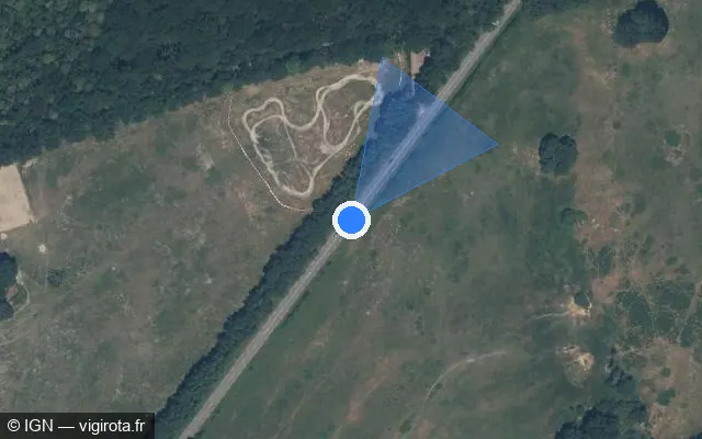 Vue satellite de l'emplacement du radar tourelle à Gurgy sur Route d'Auxerre / D 84