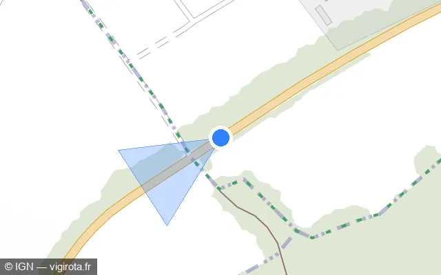 Vue plan de l'emplacement du radar tourelle à Niedersoultzbach sur D 6